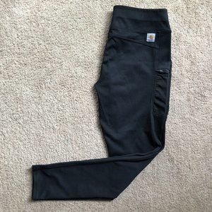 Carhartt Women's Force Fitted Midweight Utility Black Leggings, Sz Medium (8-10)